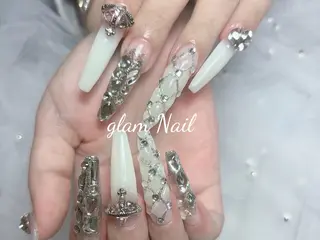 ネイル エツメ💅 長さ出し🎀デザインのネイルデザイン