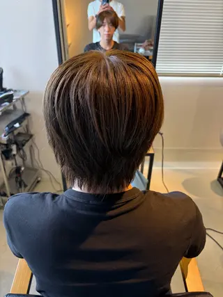 カラー メンズ 透明感カラー/艶/ 暖色カラー/髪質改善のヘアスタイル
