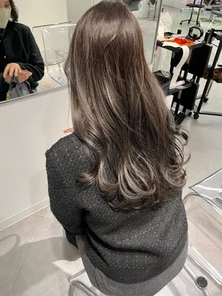 ロング カラー 韓国ハッシュカット/ 新宿/髪質改善/岡崎のヘアスタイル
