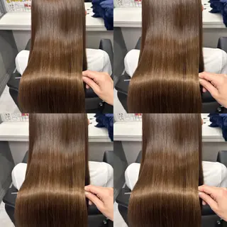 セミロング カラー ブリーチなし透明感 カラー🤍ྀིきららのヘアスタイル
