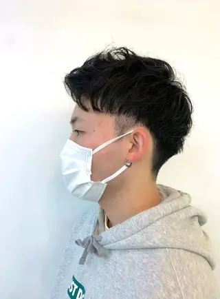 ショート カラー パーマ メンズ 明治神宮前 NANAMIのヘアスタイル