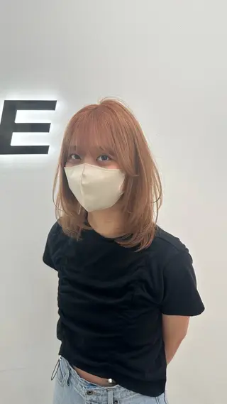 セミロング カラー 🤍ベージュ×艶髪 🤍Ryuta🤍のヘアスタイル