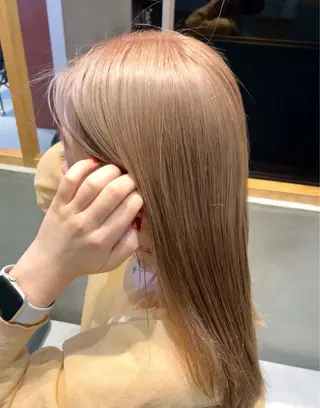 ロング カラー 🎈ブリーチなし暖色 カラー/レッド/ゆいのヘアスタイル