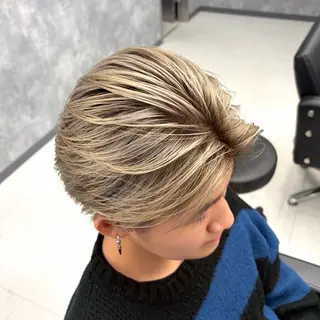 ショート カラー メンズ ʜᴀʀᴜᴋᴀ♱メンズ ウルフ/ブリーチのヘアスタイル