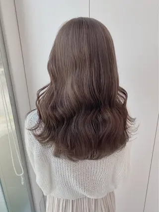 セミロング カラー ヘアアレンジ ダブルカラー｜ なおき｜池袋美容師のヘアスタイル