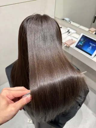 ロング ヘアアレンジ 美髪矯正/縮毛矯正 ブリーチ矯正のヘアスタイル