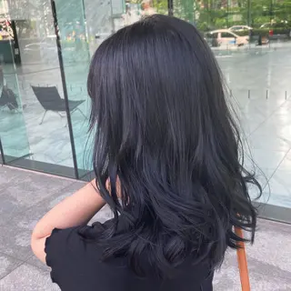 セミロング カラー 💖ブリーチなし透明 感💖ASAHIのヘアスタイル