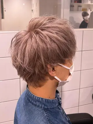 ショート カラー パーマ ヘアアレンジ メンズ 🔥札幌No.1🥇 パーマ特化美容師🔥のヘアスタイル