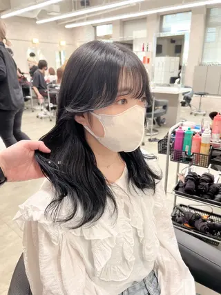 ロング カラー パーマ ヘアアレンジ メンズ 上品＆韓国風 🥀海心🥀のヘアスタイル