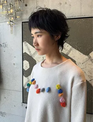 ショート カラー パーマ YOKO/パーマ レイヤーカットのヘアスタイル