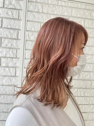 セミロング カラー miho 🌼🌼🌼のヘアスタイル