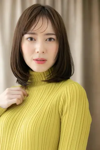 セミロング カラー パーマ ヘアサロンM 大宮店 レイヤーカット　寺口のヘアスタイル