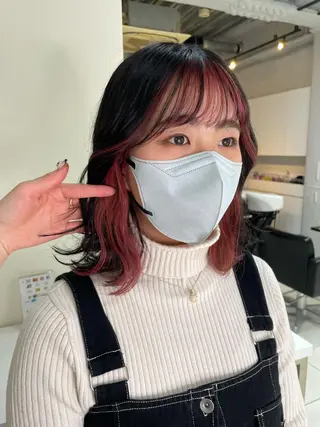 ミディアム カラー パーマ ヘアアレンジ 💗無料カットモデル 募集中yu-ki💗のヘアスタイル