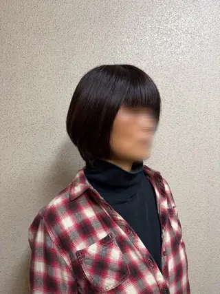 ショート カラー ツヤ重視 ワンカラー🫧Mioのヘアスタイル