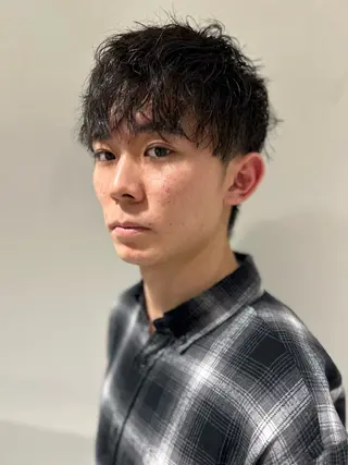 ショート メンズ 骨格補正カット✂︎ 🌟菅野陽介🌟のヘアスタイル