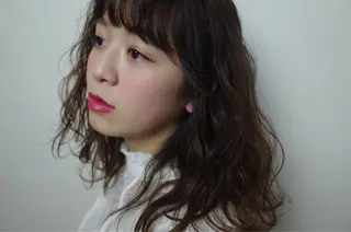 セミロング カラー パーマ ヘアアレンジ 川上 智汐のヘアスタイル