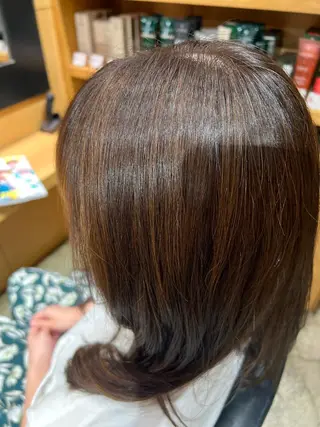 セミロング カラー ヘアアレンジ 渡部 彩花のヘアスタイル