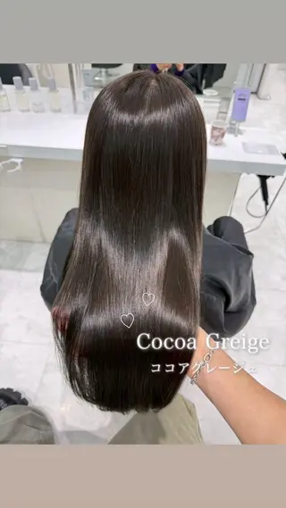ロング カラー ヘアアレンジ 艶髪グレージュ🩶 maharuのヘアスタイル