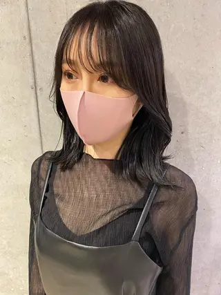 ミディアム カラー 外国人対応 佐久間のヘアスタイル