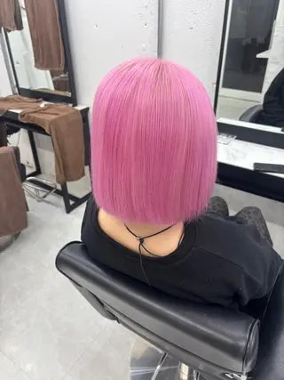 ショート カラー ブリーチ/エクステ モデル募集中🖤のヘアスタイル