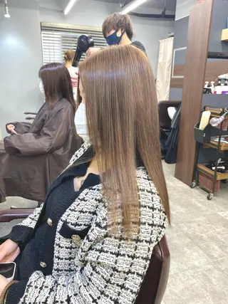ロング カラー レイヤーカット 赤み消し　店長/大和のヘアスタイル