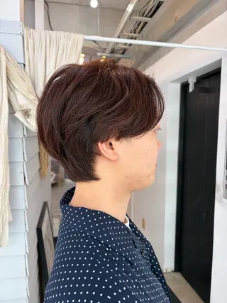 ショート カラー メンズ ダブルカラー メンズパーマ大成のヘアスタイル
