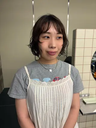 ショート パーマ 森住 優香のヘアスタイル