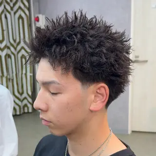 ショート パーマ ヘアアレンジ メンズ MENIN メンズ サロン 望月 涼太のヘアスタイル