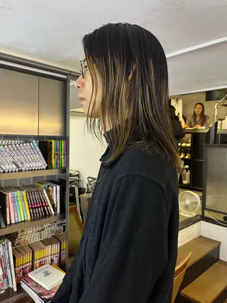 セミロング カラー eri kinjoのヘアスタイル