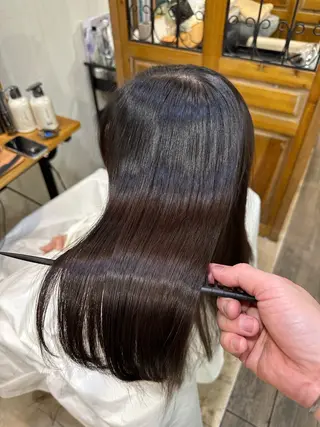 ロング パーマ 縮毛矯正/山根勇平 /完全マンツーマンのヘアスタイル