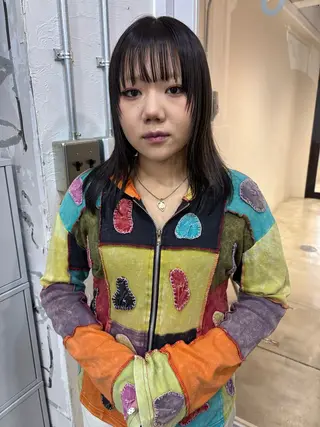 ミディアム カラー 大西 柚羽のヘアスタイル