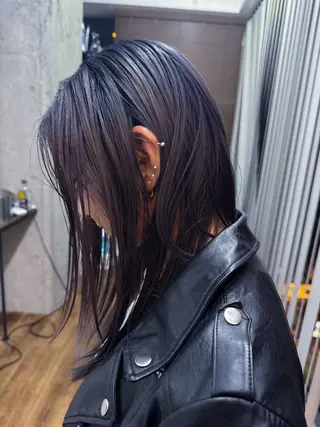 セミロング カラー 椎葉 祐也のヘアスタイル