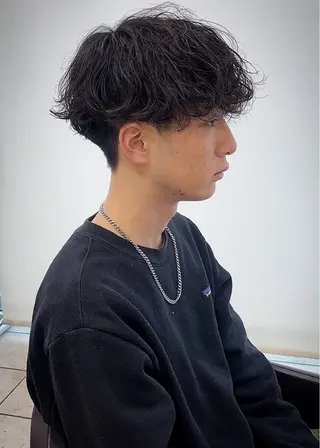 ショート パーマ メンズ masahiro 波巻きシャドウパーマのヘアスタイル