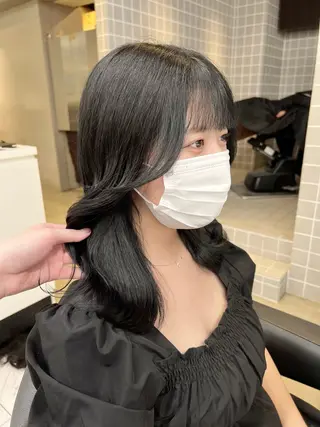 ミディアム カラー パーマ ヘアアレンジ メンズ 上品＆韓国風 🥀海心🥀のヘアスタイル