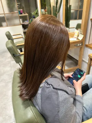 ミディアム カラー desirbeaux 横尾のヘアスタイル