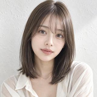 ミディアム SOURCE堺東🫧 ヘアケア/艶カラーのヘアスタイル