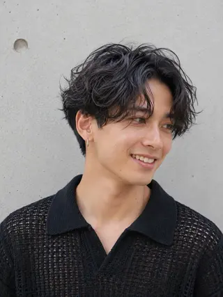 パーマ メンズ 宇梶 千愛のヘアスタイル