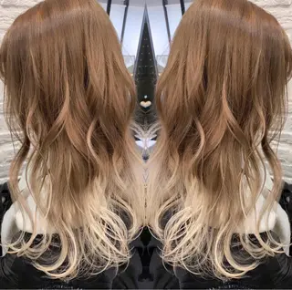 ロング カラー 韓国レイヤー×艶髪 ハイトーンRyukiのヘアスタイル