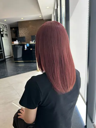 セミロング カラー ishizuka toaのヘアスタイル