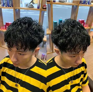 ショート パーマ メンズ 薬師寺 優のヘアスタイル
