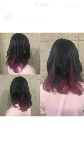 ミディアム カラー パーマ ヘアアレンジ メンズ キッズ ネイル マツエク・マツパ サロンドミルク 渋谷高比良のヘアスタイル