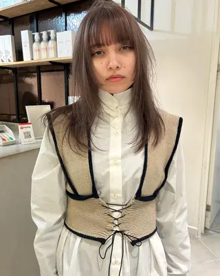 セミロング カラー 村上雅人 ナチュラルモードのヘアスタイル