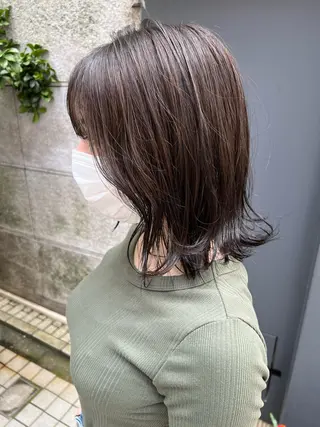 ミディアム カラー 川原大空 無料パーマモデル募集のヘアスタイル