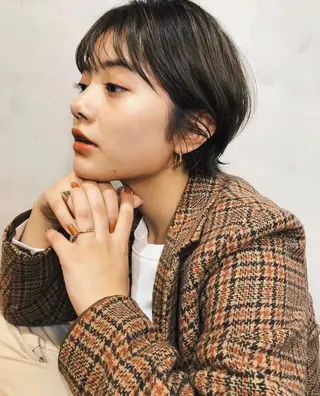 ショート カラー ヘアアレンジ ブリーチダブルカラー 元町三宮/三ノ宮のヘアスタイル