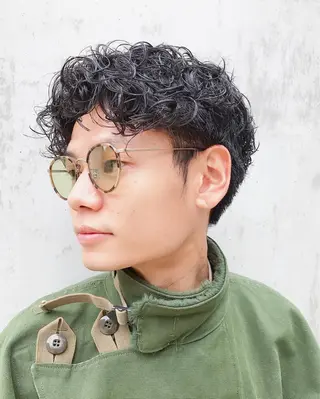 ショート パーマ メンズ メンズパーマ タカキリョウのヘアスタイル