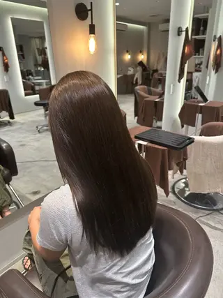 ミディアム カラー 髪質改善ストレート 中林優太のヘアスタイル
