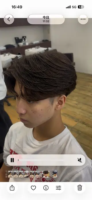ショート メンズ 行方 晴貴のヘアスタイル