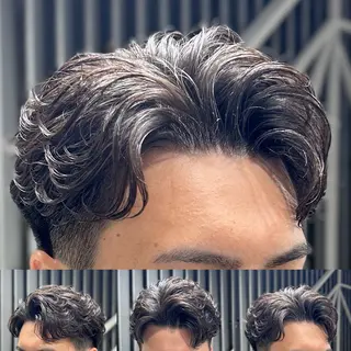 ショート パーマ メンズ トミモト アユムのヘアスタイル
