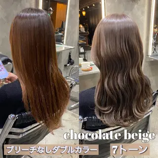 セミロング カラー 透明感カラー🌿 グレージュ🐺陽介のヘアスタイル
