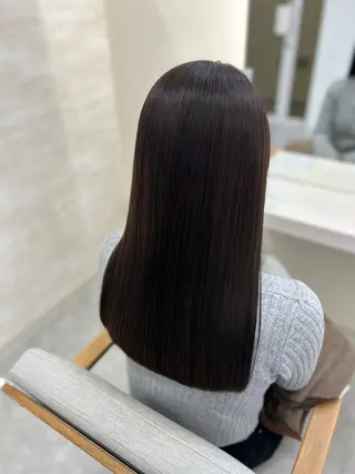 セミロング カラー 髪質改善&艶感カラー 🪄岡井美結のヘアスタイル